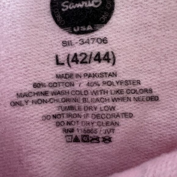 Hello Kitty Hoodie Womens Large Rainbow Graphic Pullover Sweatshirt Sanrio Cat - Picture 9 of 14